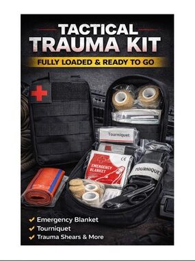 Tactil Trauma Kit - IFAK Emergency Survival First Aid Kit, Turniquet, CPR Mask